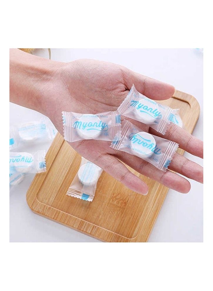 Myonly 100-Piece Disposable Portable Compressed Face Towel White 50g - Image 3