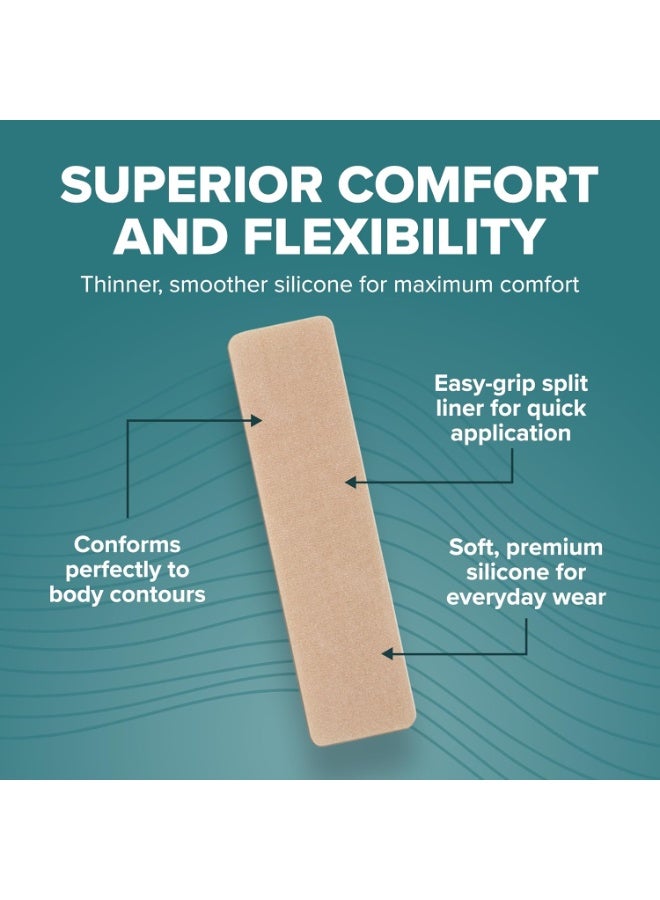 PROSIL Biodermis Epiderm (Clear) scar patch made of silicone 3.6x15cm self-adhesive on the whole body, for scar care after the operation and to remove old scars - Image 5