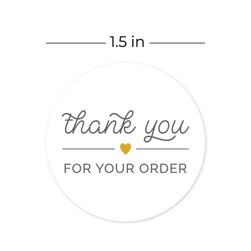 SBlabels Thank You for Your Order Stickers / 500 Thanks from The Heart Business Labels / 1.5" Customer Appreciation Package Seals/Small Business Gratitude Decals/Made in The USA - Image 4
