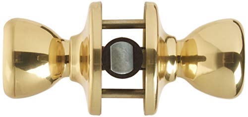Kwikset Mobile Home Interior Passage Door Knob, Handle For Closet and Hallway Doors, Non-Locking Doorknob in Polished Brass - Image 3