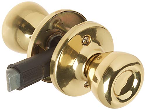 Kwikset Mobile Home Interior Passage Door Knob, Handle For Closet and Hallway Doors, Non-Locking Doorknob in Polished Brass - Image 5