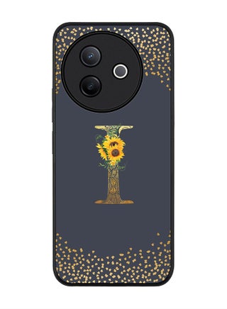 Custom Floral Monogram - I  (Grey )