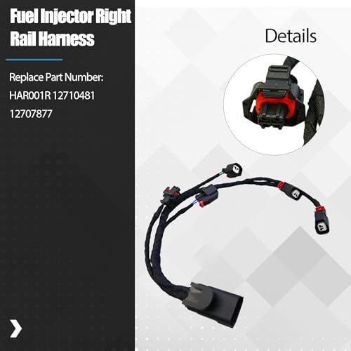 KMBNTU 12710481 Fuel Injector Right Rail Harness Fit for Cadillac Escalade for Chevy Express Tahoe Silverado for GMC Sierra Yukon Savana Replace HAR001R - Image 2