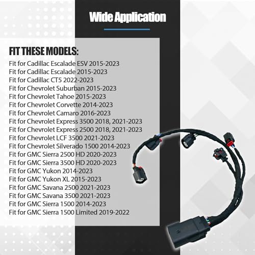 KMBNTU 12710481 Fuel Injector Right Rail Harness Fit for Cadillac Escalade for Chevy Express Tahoe Silverado for GMC Sierra Yukon Savana Replace HAR001R - Image 3