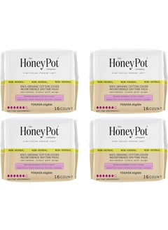 the Honey Pot company The Honey Pot Company - Incontinence Pads for Women - 64ct - Daytime Non-Herbal - Bladder Leak Control - Organic Cotton Cover & Ultra-Absorbent Pulp Core - FSA & HSA Eligible 