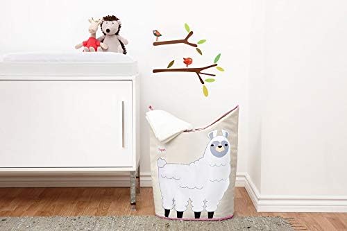 3 Sprouts Baby Laundry Hamper Storage Basket Organizer Bin For Nursery Clothes, Llama - Image 5