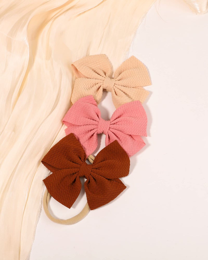 jollybows 40pcs Baby Girls Hair Bows Headband Nylon Hair Band Elastic Hair Accessories for Kids Infants Toddlers - Image 5