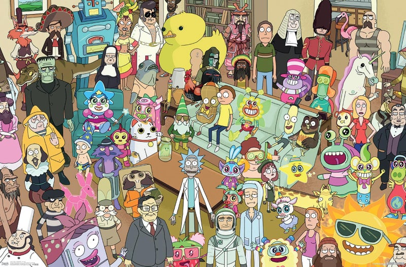 Trends International Rick And Morty - Group Wall Poster, 22.375" x 34", Unframed Version - Image 1