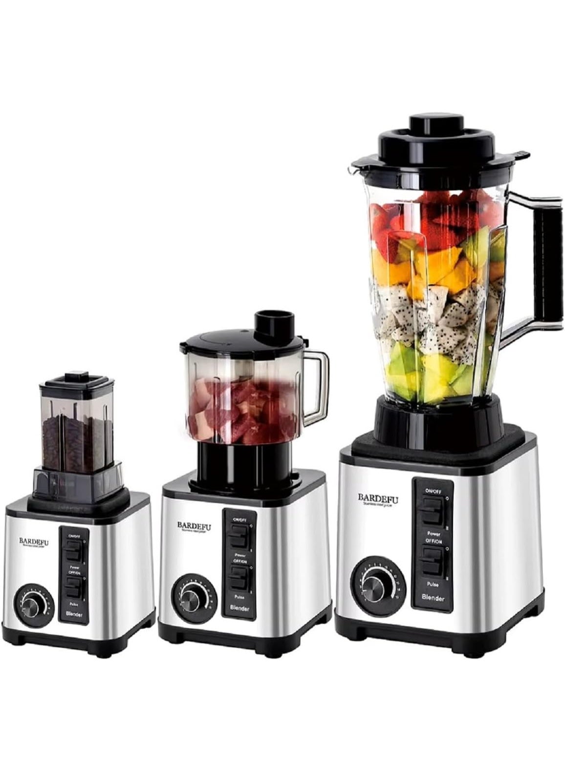 BARDEFU 8-in-1 High-Power Blender 9500W | Multi-Purpose Food Processor for Juicing, Mixing, Chopping, Dough & Garlic | 2.5L Jar