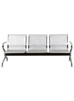 MAF furniture Galaxy Design 3 Seat Metal Visitor Chair, Silver Gdf-913 