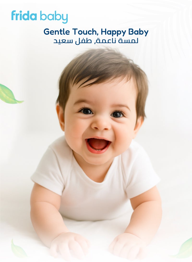 fridababy DermaFrida Silicone Bath Mitt | Quick-Dry, Soft Bristles | Suction Cup for Easy Storage | Perfect for Kids & Adults | Exfoliating & Hygienic | Ideal for Newborns | 10 x 5 x 15 cm - Image 4