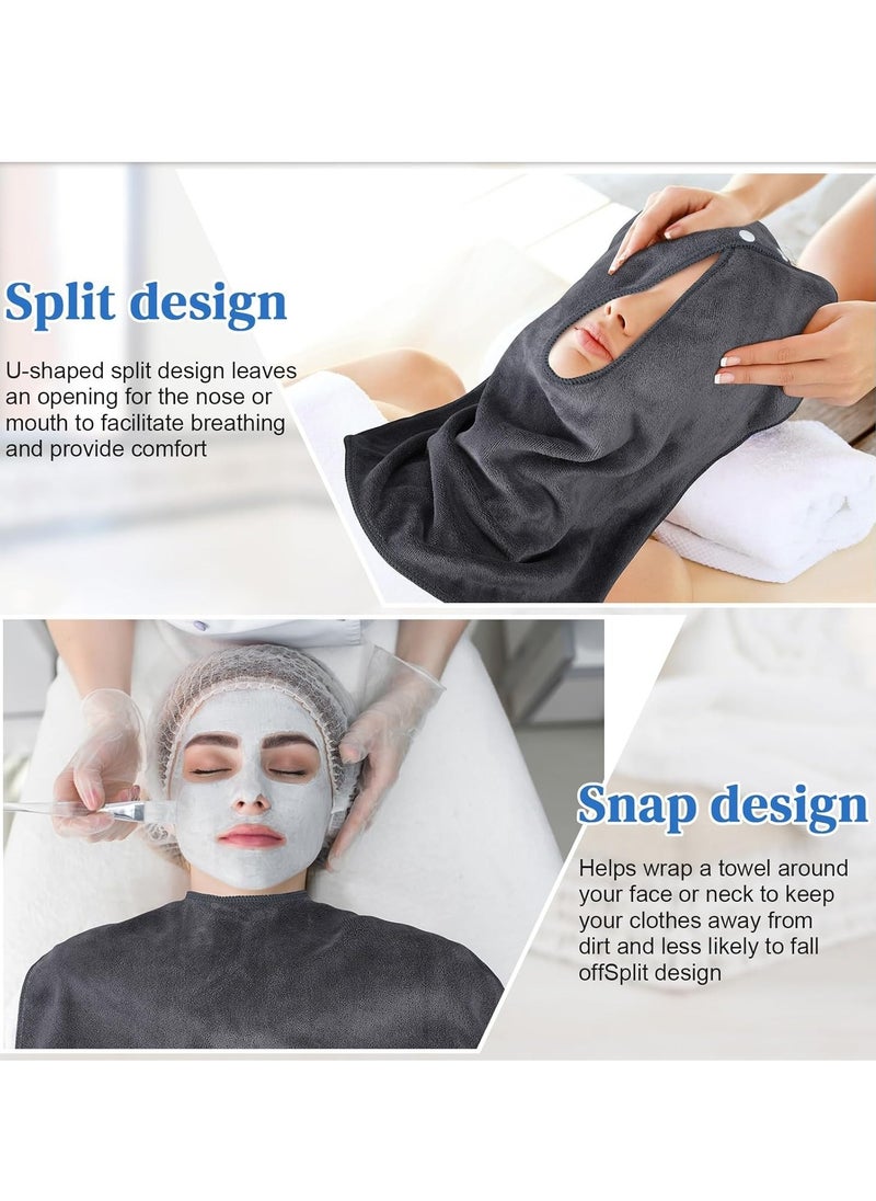 Generic - 1pc Facial Towels Split Design Soft Esthetician Towels Removing Spa Microfiber Face Cloth for Home Salon Facial Steam Massage and Cleansing(Gray) - Image 1