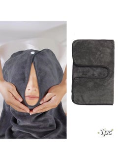 1pc Facial Towels Split Design Soft Esthetician Towels Removing Spa Microfiber Face Cloth for Home Salon Facial Steam Massage and Cleansing(Gray)