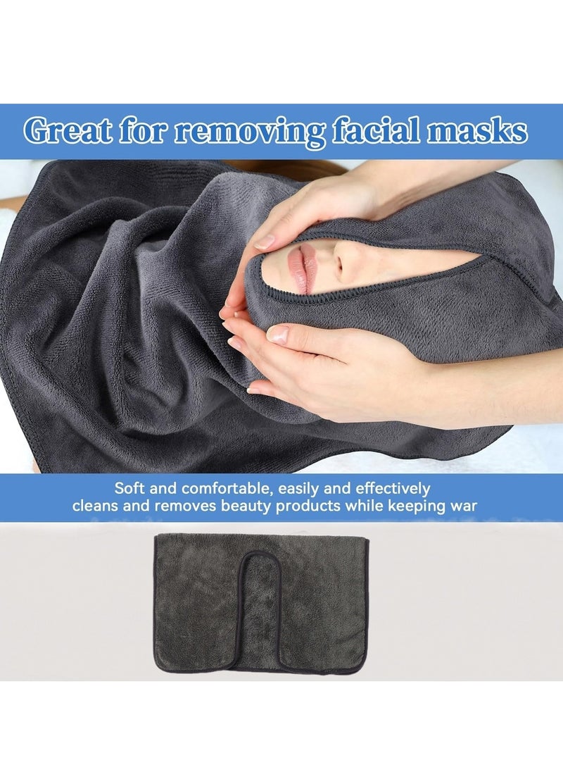 Generic - 1pc Facial Towels Split Design Soft Esthetician Towels Removing Spa Microfiber Face Cloth for Home Salon Facial Steam Massage and Cleansing(Gray) - Image 1