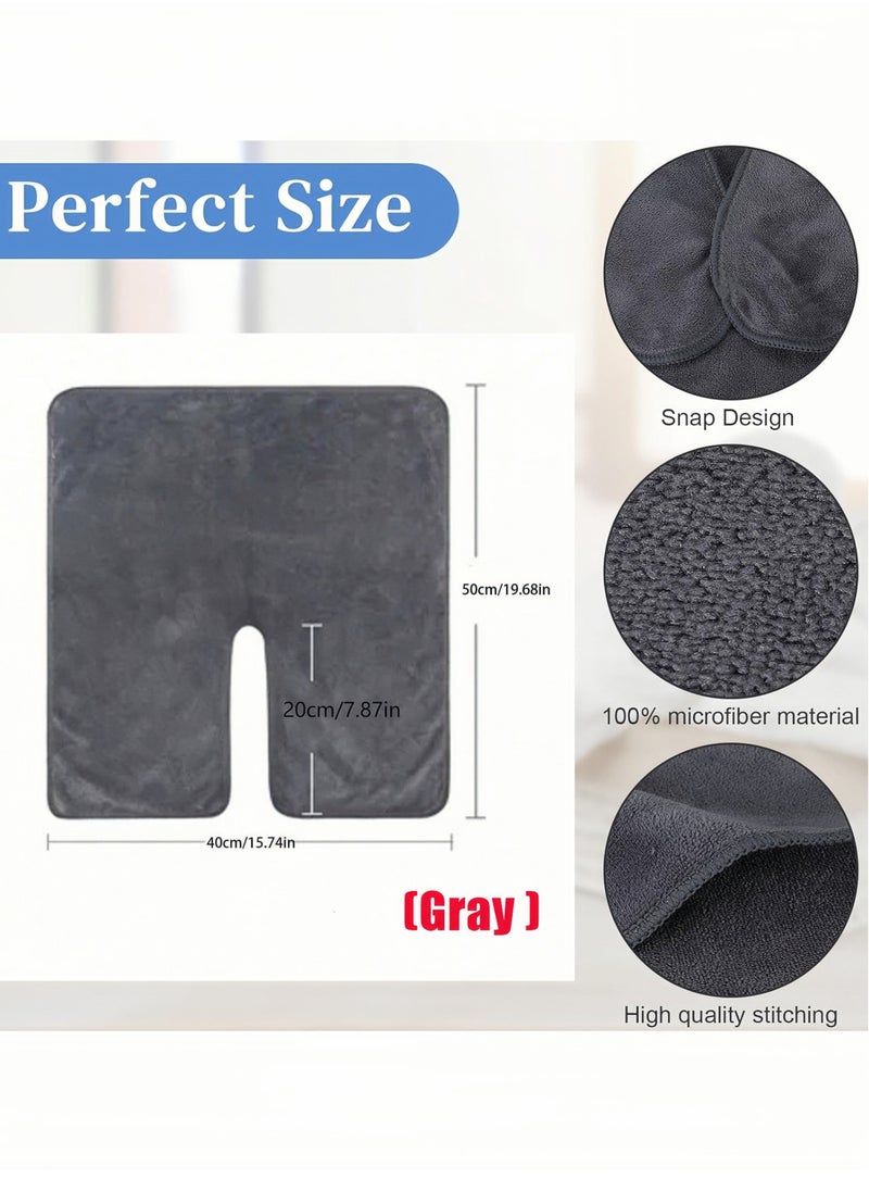 Generic - 1pc Facial Towels Split Design Soft Esthetician Towels Removing Spa Microfiber Face Cloth for Home Salon Facial Steam Massage and Cleansing(Gray) - Image 1