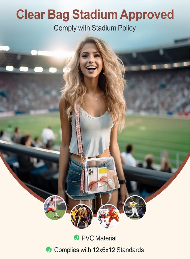 PACKISM Clear Bag for Stadium Events - Clear Purses for Women Stadium Crossbody, Concert Bag with Bohemian Chic Strap for Sports & Festival, White - Image 4