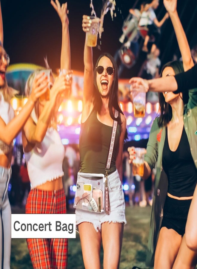 PACKISM Clear Bag for Stadium Events - Clear Purses for Women Stadium Crossbody, Concert Bag with Bohemian Chic Strap for Sports & Festival, White - Image 5