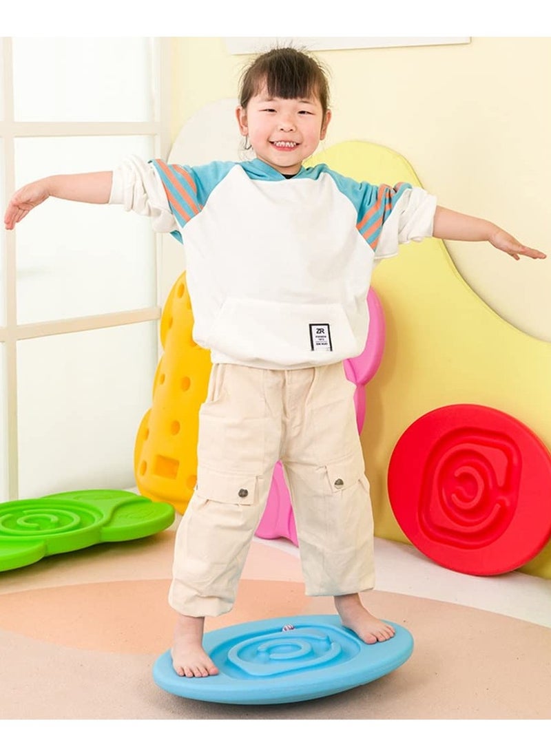 XiuWoo Educational Toy Maze Wobble Balance Rocking Board with 5 Balls for Kids - Image 2