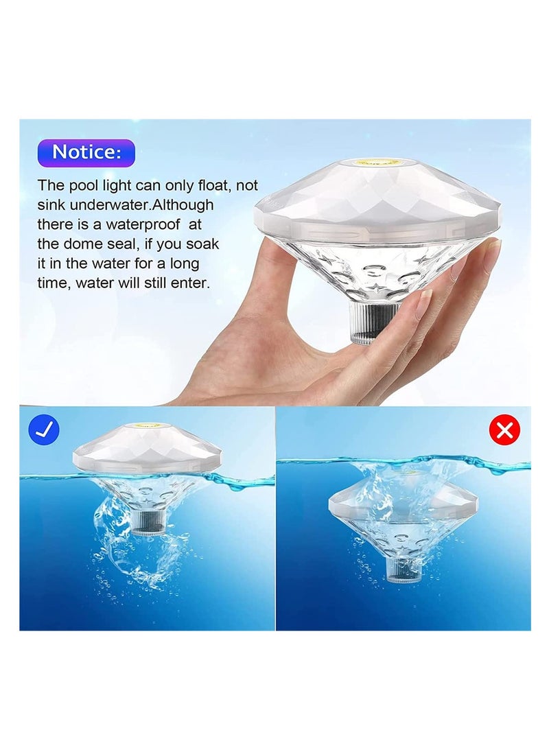 Generic 2 Pieces LED Floating Pool Lights, Waterproof Underwater Lights with 7 Modes for Disco Parties, Pond Decor, and Hot Tub Fun  - Image 5