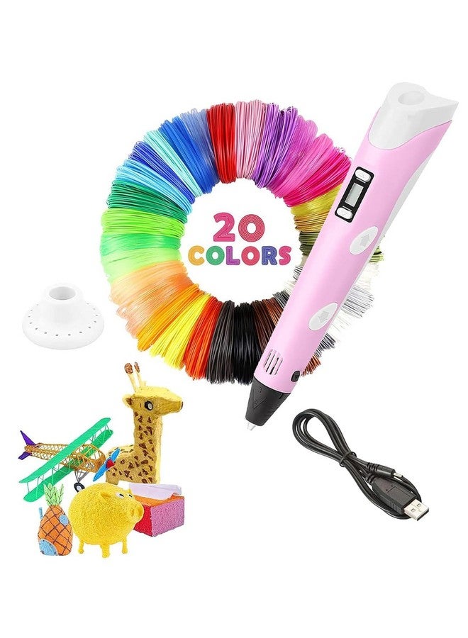 Magicwand Imagine & Innovate 3D Pen with LCD Display【10 Metres Each 20 Filaments & 3 Metres Each 3 Filaments Extra 】【with USB】【Pack of 1】… - Image 1