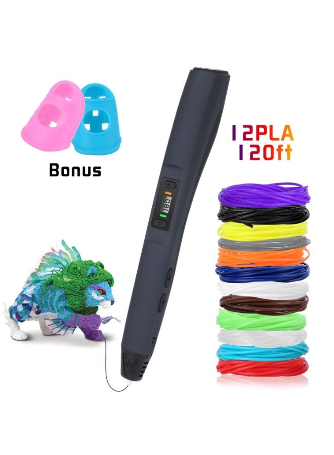 3D Printing Pen Filament, 12 Colors, 1.75mm, 10 Feet Each Color, Total 120 Feet, High Quality 3D Printing Pen Filament, 3D Printer Filament for the Smartest 3D Printing Pens - Image 2