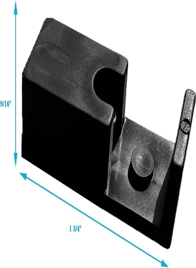 Gairsk 1 3/4 Wide Shower Door Wall Jamb Bumper Guide Black Pack of 2 with Screw - Image 2