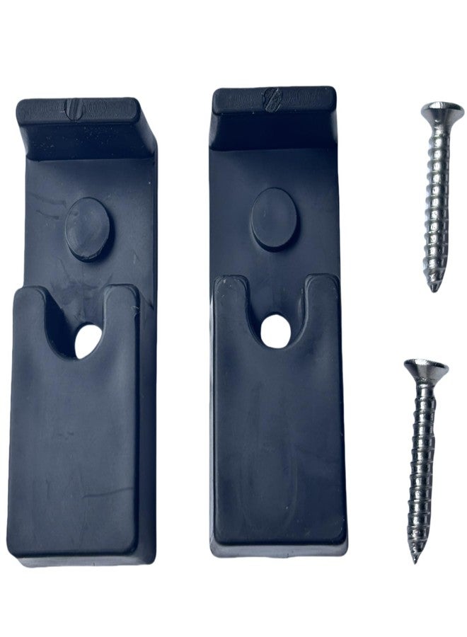 Gairsk 1 3/4 Wide Shower Door Wall Jamb Bumper Guide Black Pack of 2 with Screw - Image 1