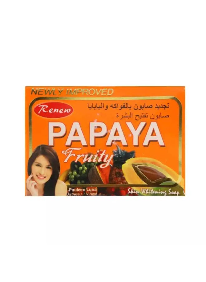 PUREFORM Renew Papaya Fruity Skin Whitening Soap- 135 gm - Image 1