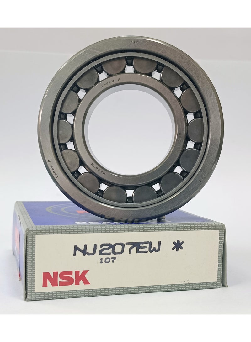 NSK ORIGINAL NSK NJ 207 EW Cylindrical Roller Bearing - High Load Capacity - 35x72x17mm - Genuine Made in Japan - Image 1
