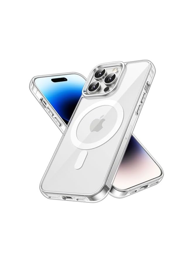 Jetech Magnetic Case for iPhone 14 Pro Max 6.7-Inch Compatible with MagSafe Wireless Charging, Shockproof Phone Bumper Cover, Anti-Scratch Clear Back (Clear) - Image 1