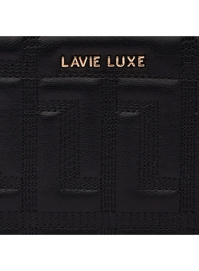 لافي محفظة نسائية طويلة بسحاب كوينا  فاخرة أسود