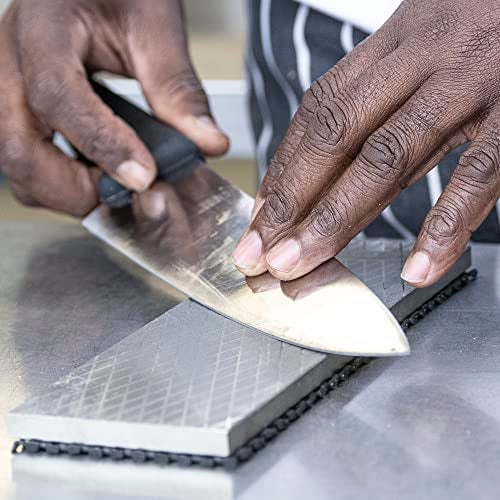 Trend New Diamond Sharpening Stone Kit, 8 x 3 Inch Double Sided (300/1000 Grit) Bench Stone with Pouch, Cleaning Block & Non-Slip Mat, DWS/CP8/FC/A - Image 5