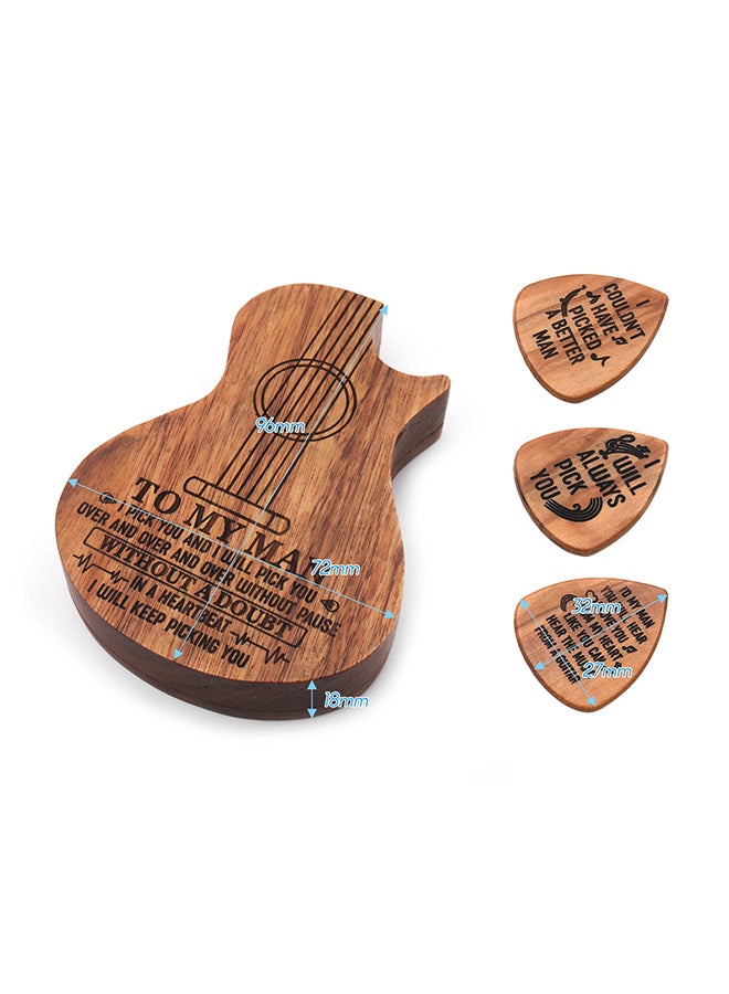 إسكدنيا 3 حاويات خشبيّة ل3 قطع من ريشة الجيتار مصنوعة من خشب الزيتون - Image 3