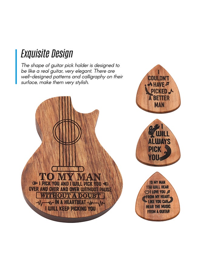 إسكدنيا 3 حاويات خشبيّة ل3 قطع من ريشة الجيتار مصنوعة من خشب الزيتون - Image 5