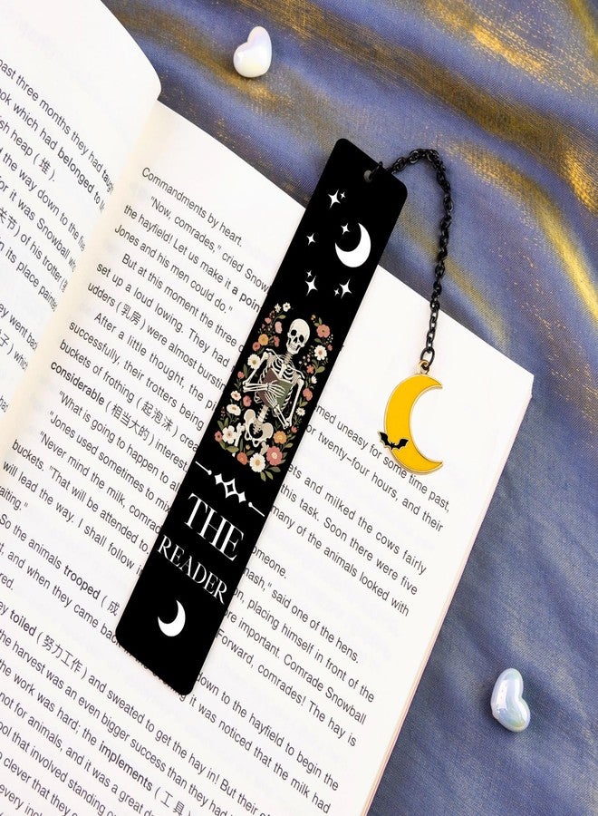 فواصل كتب للقراءة، فواصل كتب مضحكة للنساء والرجال، فواصل كتب ساحرة للمراهقين، فواصل كتب على شكل هيكل عظمي، هدايا رعب مخيفة، هدايا عيد ميلاد لمحبي الكتب - Image 3