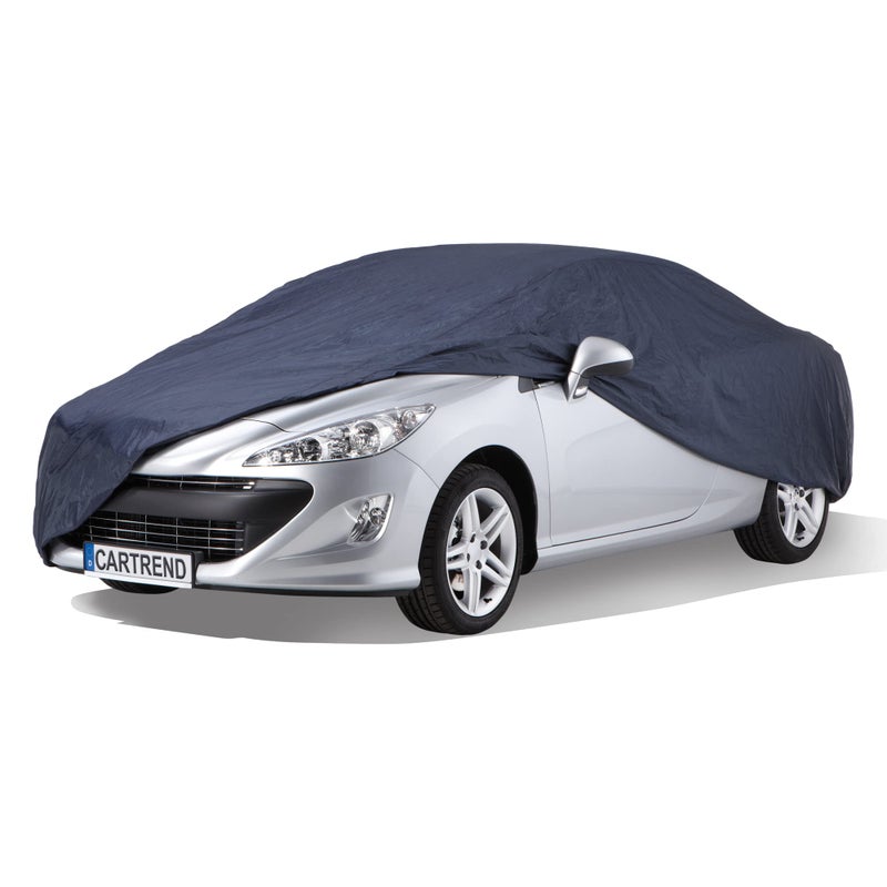 Cartrend Full car cover "New Generation", weatherproof, size M, polyester blue, for VW Golf and similar models - Image 1