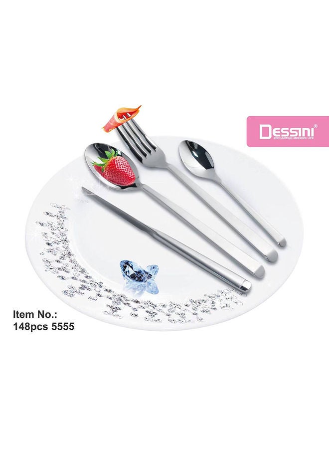 Dessini 148Pcs Cutlery Set Silver - Image 1