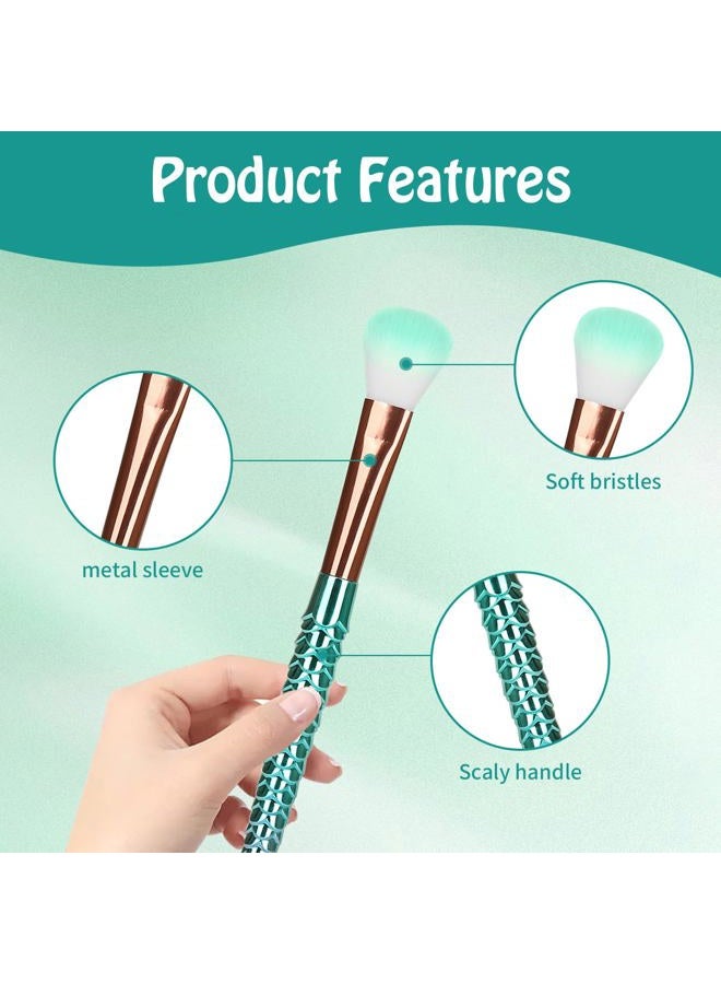 FULINJOY Makeup Brush Set 10Pcs Eye Makeup Brushes, Eyeshadow Concealer Eyeliner Brow Blending Brush Tool - Image 4