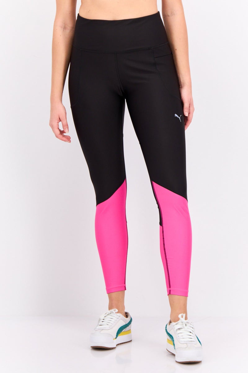 PUMA Women Sportswear Fit Training Tight, Black/Pink - Image 1