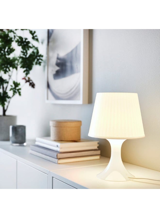 IKEA (IKEA) لامبان مصباح طاولة، أبيض، 29 سم - Image 1