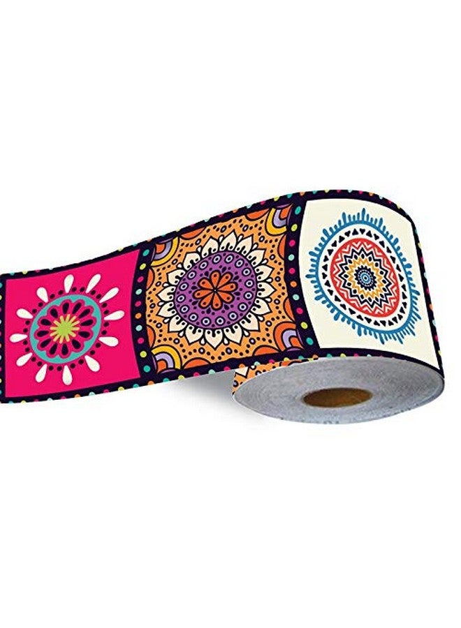 PAPER PLANE DESIGN Vinyl Wall Tile Sticker 10X500 Cm, Multicolour, Botanical, Self-Adhesive - Image 2