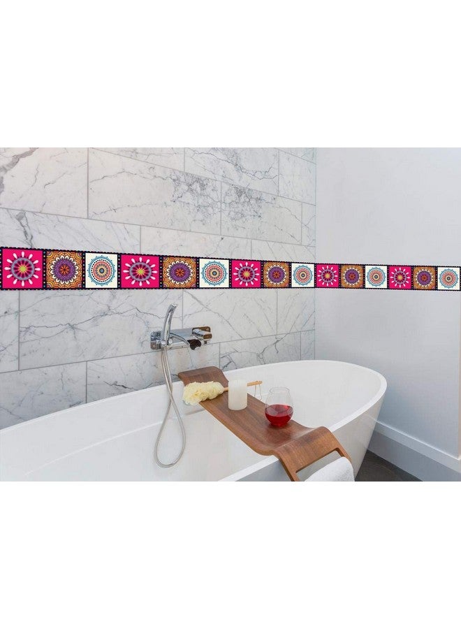 PAPER PLANE DESIGN Vinyl Wall Tile Sticker 10X500 Cm, Multicolour, Botanical, Self-Adhesive - Image 3