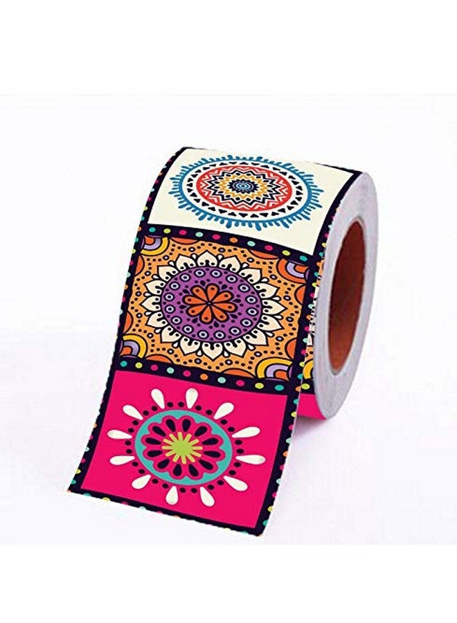 PAPER PLANE DESIGN Vinyl Wall Tile Sticker 10X500 Cm, Multicolour, Botanical, Self-Adhesive - Image 1