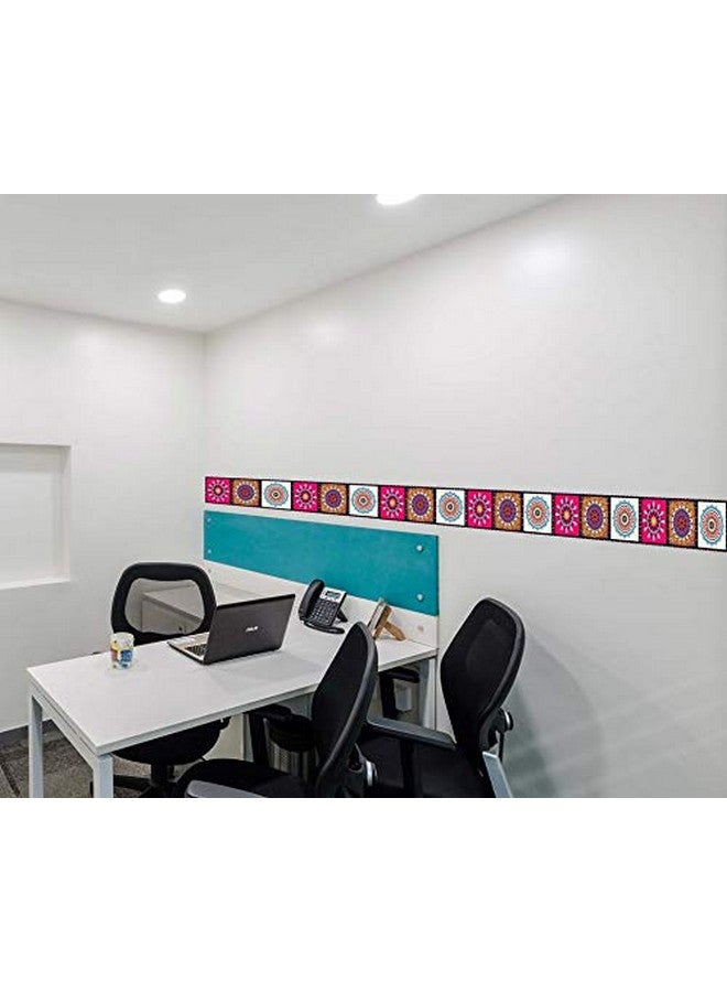 PAPER PLANE DESIGN Vinyl Wall Tile Sticker 10X500 Cm, Multicolour, Botanical, Self-Adhesive - Image 5