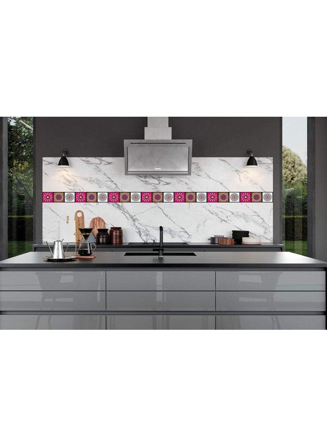 PAPER PLANE DESIGN Vinyl Wall Tile Sticker 10X500 Cm, Multicolour, Botanical, Self-Adhesive - Image 4