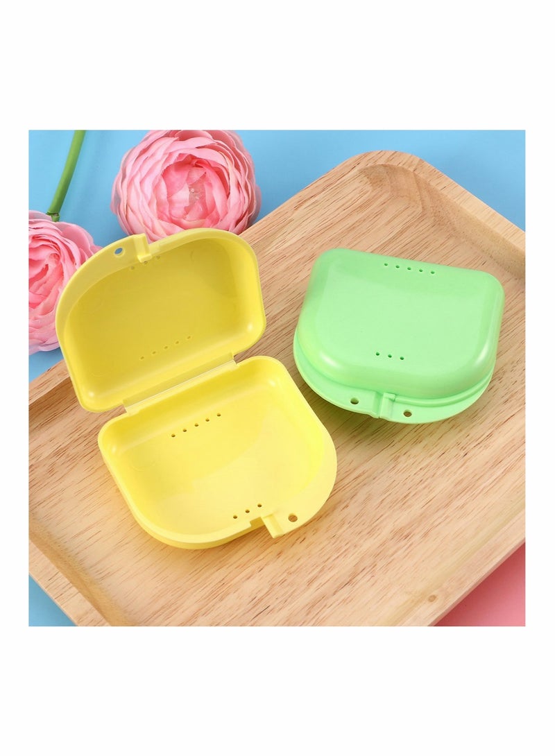 Retainer Case Set with Air Vent Holes - Travel Storage Box for Dentures, False Teeth, Mouth Guards (5 Pcs) - Image 2