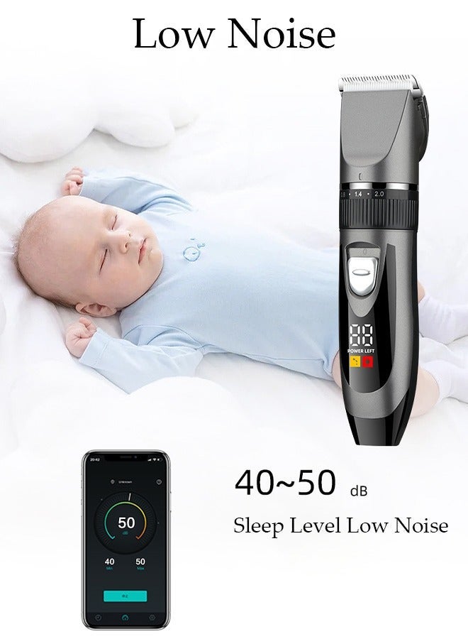 DUNISO Hair Clippers Electric with 5 Modes Hair Cutting Kit Pro Mens Clippers for Hair Cutting Quite LED Display Cordless Rechargeable Hair Trimmer Set Professional Barbers Grooming Kit - Image 5