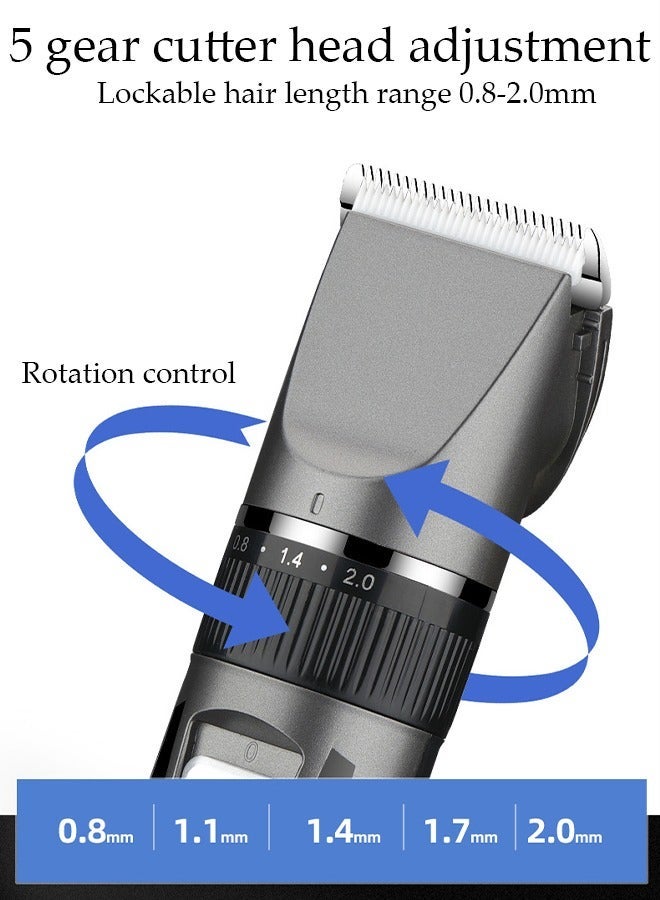DUNISO Hair Clippers Electric with 5 Modes Hair Cutting Kit Pro Mens Clippers for Hair Cutting Quite LED Display Cordless Rechargeable Hair Trimmer Set Professional Barbers Grooming Kit - Image 2