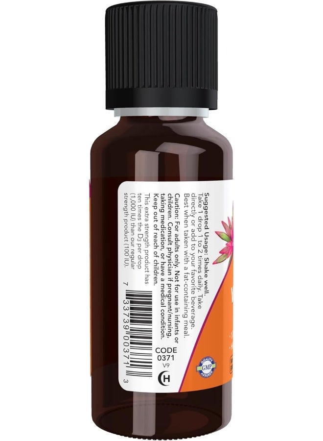 Foods Vitamin D3 Liquid Extra Strength 1 Fl. Oz. 1 Pack