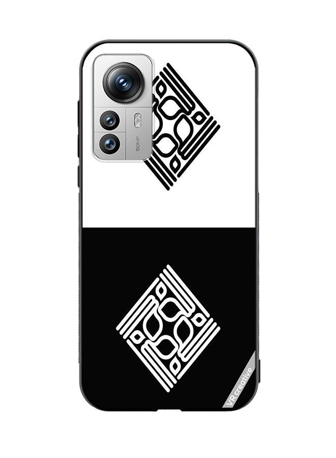 VR CREATIVE Protective Case Cover For Xiaomi 12X Kufi Arabic Calligraphy Design Multicolour - Image 1